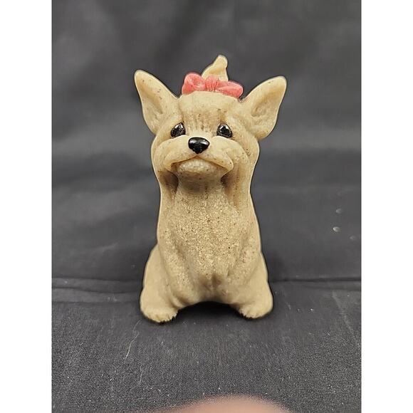 Yorkie Quarry Critters Tiffany 2002 50284 Yorkshire Terrier Dog Stone Figurine - Picture 1 of 5